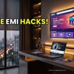 Indian festive tech deals and smart gadget financing setup featuring premium devices